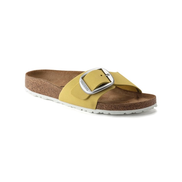 Anthropologie x Birkenstock Madrid Big Buckle Nubuck Leather Sandals Popcorn - Picture 7 of 12